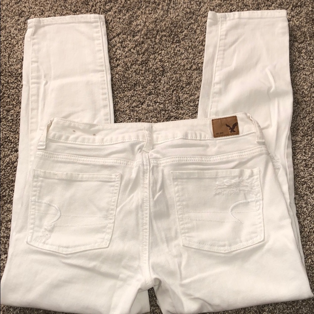 American Eagle White Crop Pants Size 0